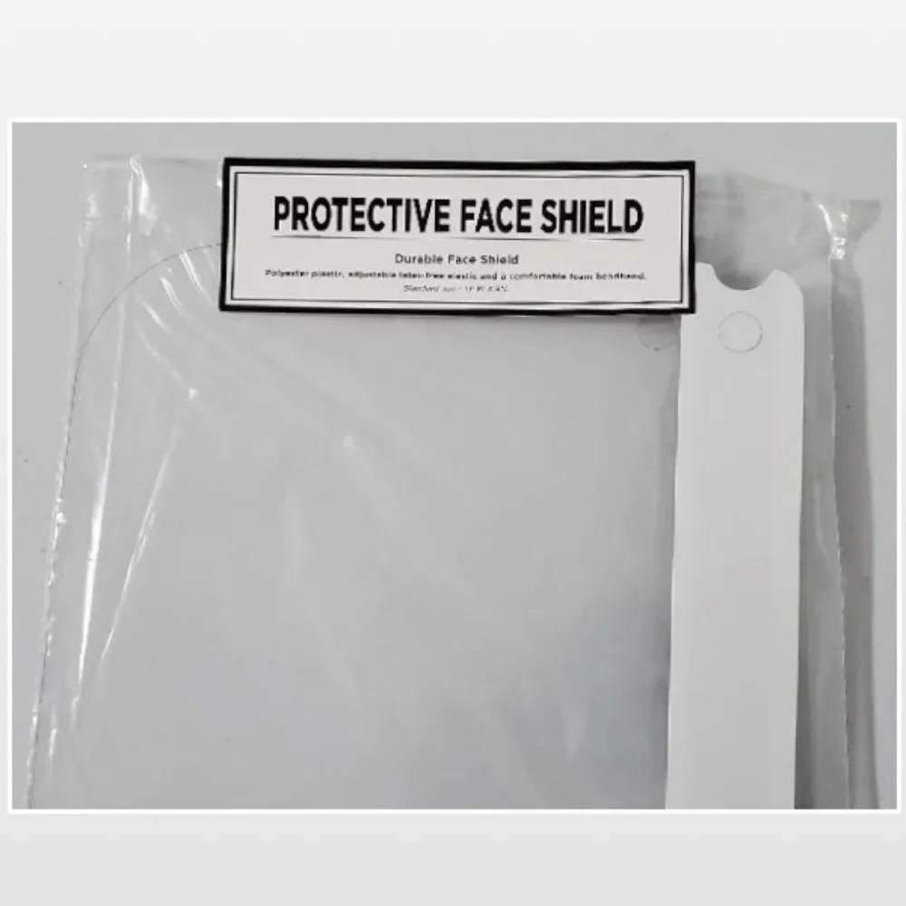 3 New Face Shields Clear Plastic PPE